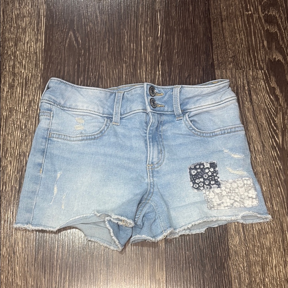Girls SO Jean shorts with patch detailing size 12